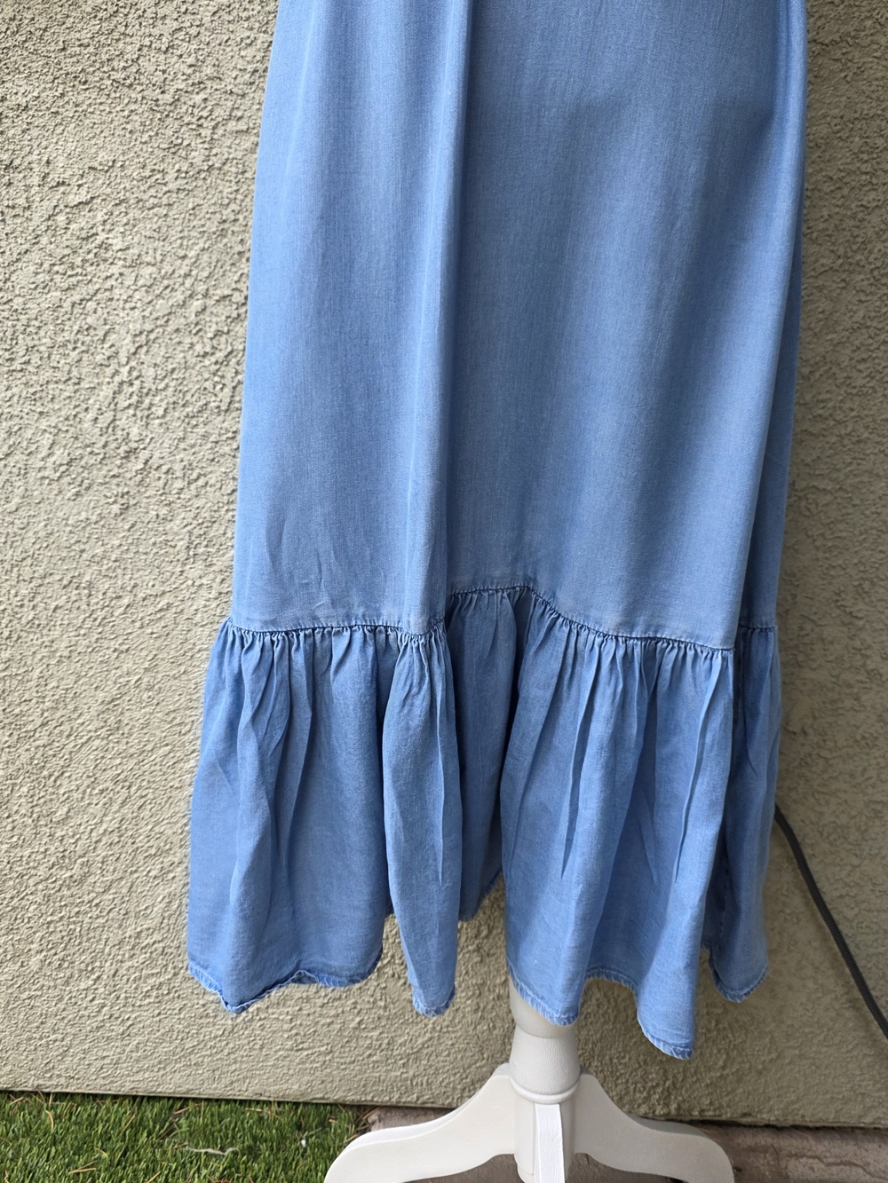 Love Tree Sky Blue Smocked Spaghetti-Strap Maxi Dress - Picture 6 of 6
